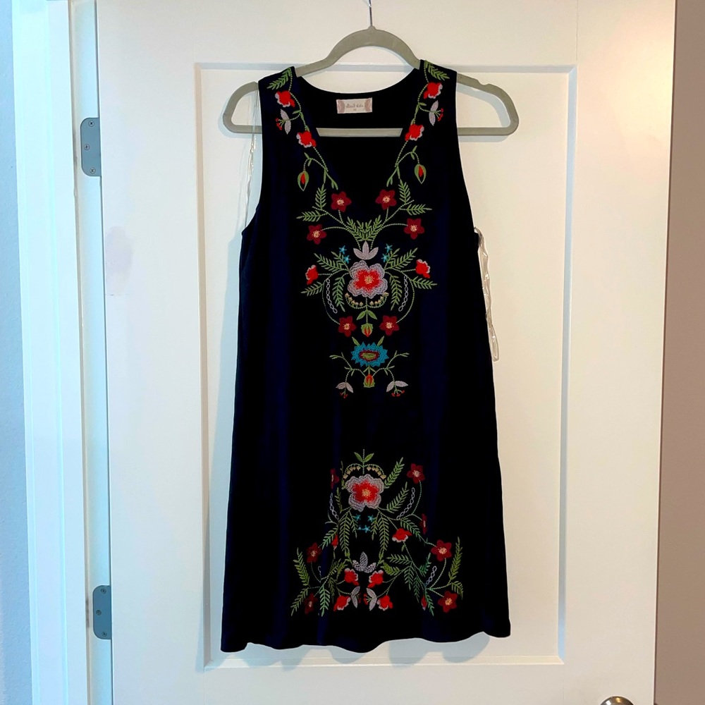 NWOT Altar’d State Black Floral Dress Size XS/S